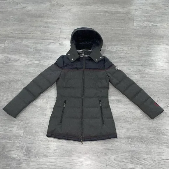 ALP N ROCK Chamonix Down Bomber Ski Jacket Women’s XS/1 Hoodie Full Zip Outdoors - Picture 3 of 16